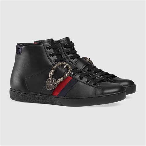 gucci ace studded sneakers|gucci ace high top sneakers.